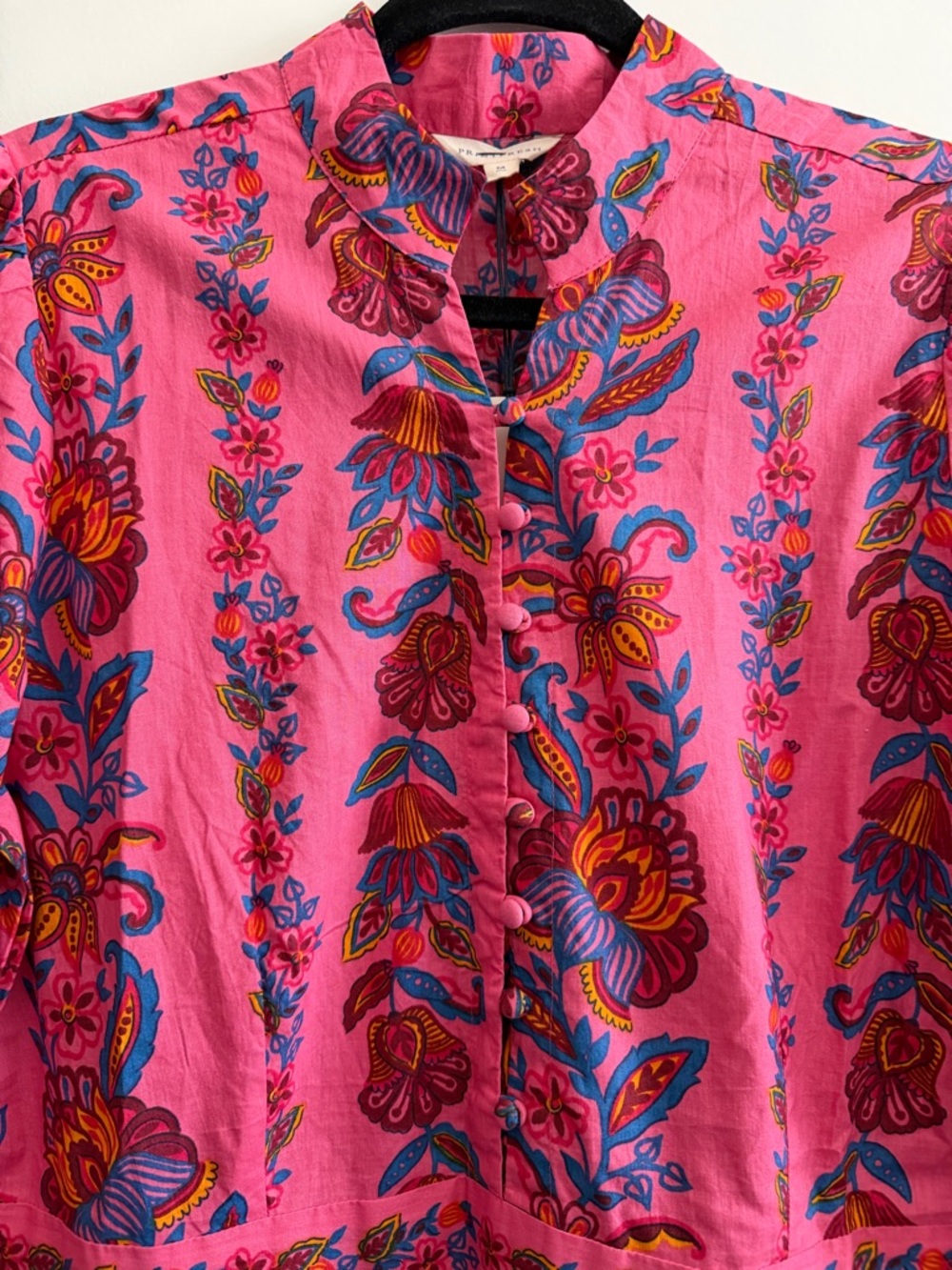 Printfresh Pink Floral Maxi Dress with Folklore Motif - Picture 12 of 12